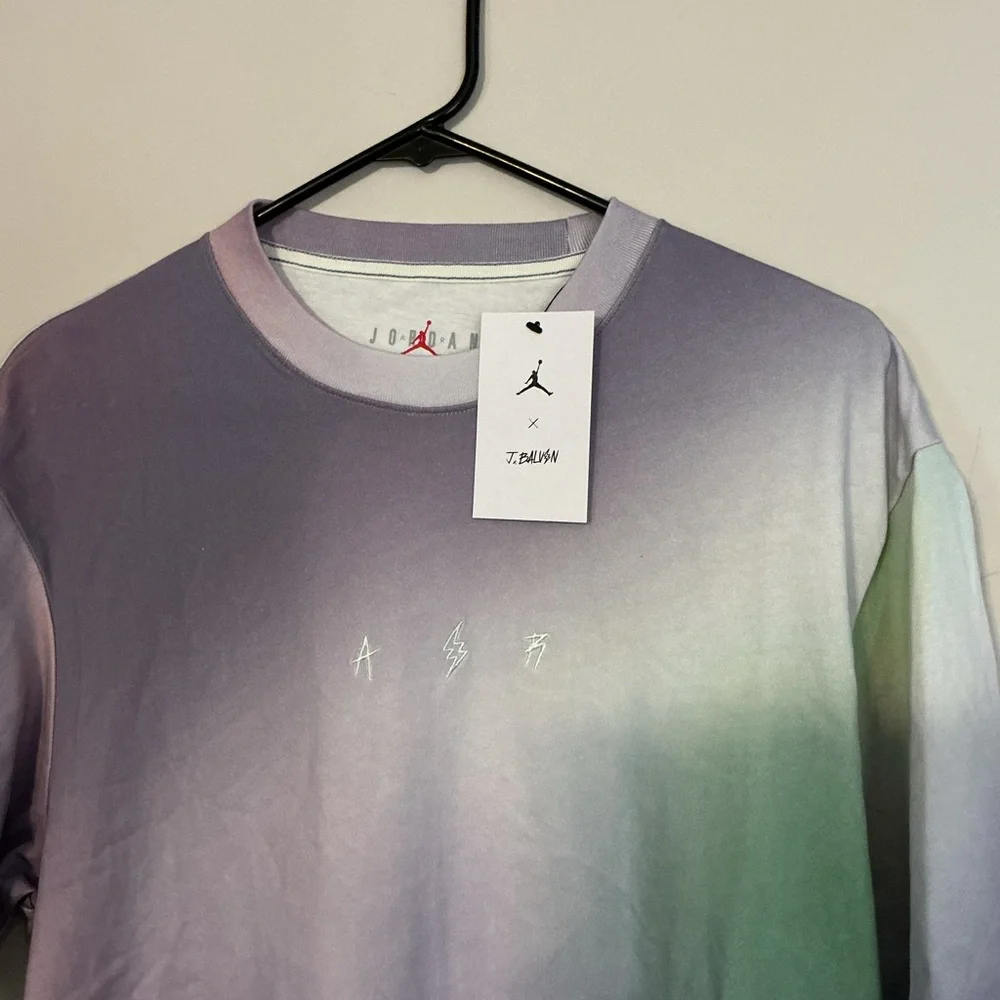 Jordan Purple and Green Gradient Men's T-Shirt